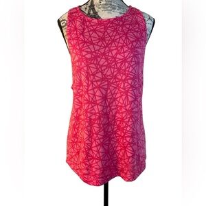 BCG Pink Geometric Print Pink Sleeveless Athletic TankTop Size Medium